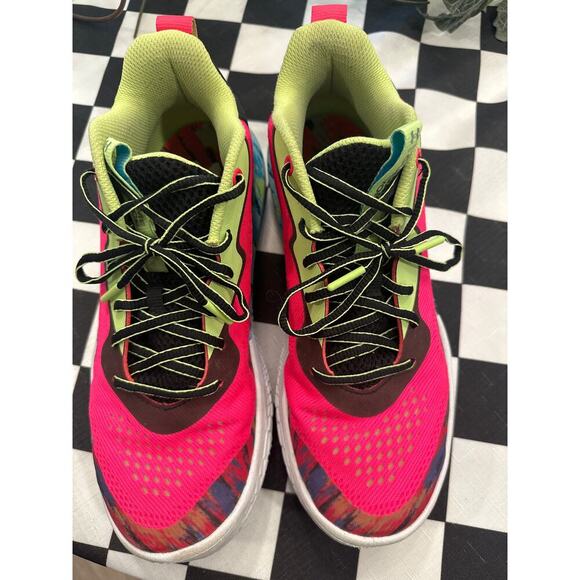 Under armour our game our voice basketball shoe men’s 12 neon pink athletic - Picture 1 of 6